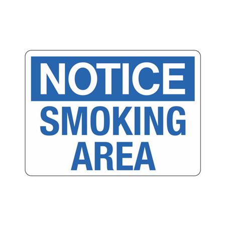 Notice Smoking Area Sign